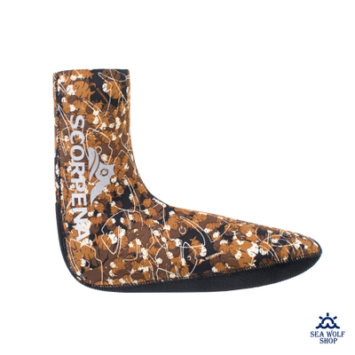 Носки неопреновые 7мм Scorpena D Camo р.S-36/38 !promo
