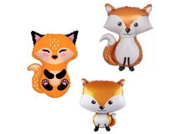 шар с гелием 32"/64 см лисичка (на выбор)