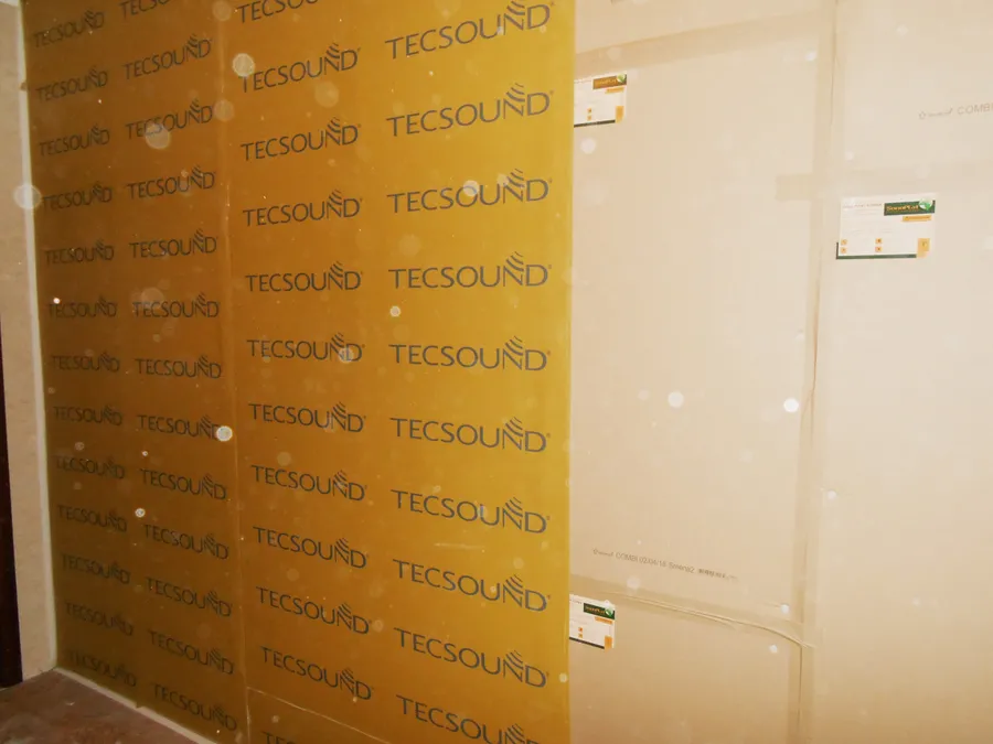 Монтаж мембраны"Тексаунд 70 смк" на панели "Соноплат-Коби"