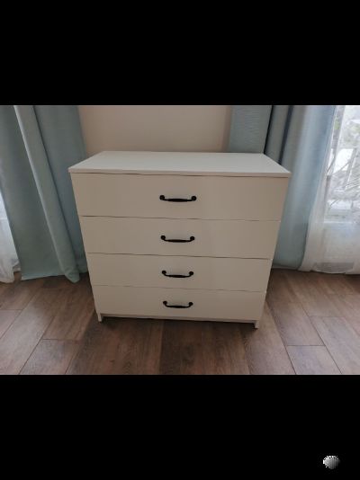 Эва КМ-021 комод 4 ящика (улучшинная фурнитура) Белый
