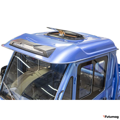 Грузовой электротрицикл Rutrike КАРГО Кабина Дуал синий