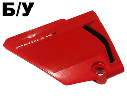 ! Б/У - Technic, Panel Fairing #13 Large Short Smooth, Side A with 'PANIGALE V4R' and Black Air Intake Pattern Sticker - Set 42107, Red (64394pb028) - Б/У