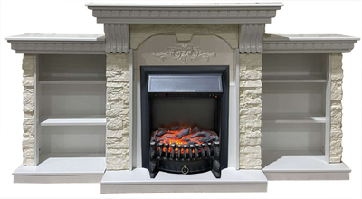 Электрокамин Дублин Люкс WT M2 с очагом Fobos