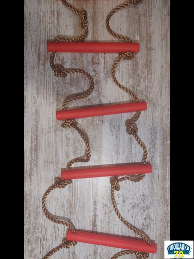 Пластиковая лестница веревочная 6 ступеней