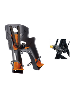 Детское переднее велокресло Bellelli Rabbit Handlefix. Цвет: Темно-серый