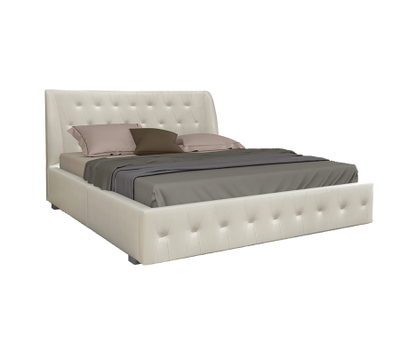 Кровать двуспальная MyCloud Бриджит с подъемным механизмом, бельевым ящиком, мягкое изголовье