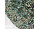 "Индийский агат" зелёная яшма с халцедоном шары в огранке 2,2/3,4/4 мм, цена за нить 19 см