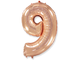 Фольгированная цифра - Розовое золото