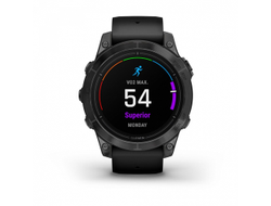Умные часы Garmin Epix PRO (Gen 2) Standard Edition 47 мм, серый, черный ремешок