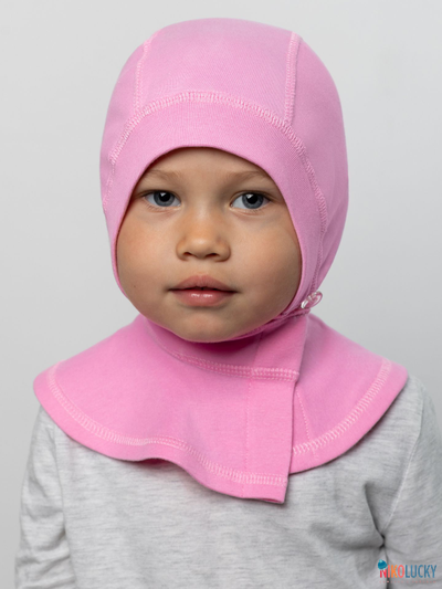 Шапка-шлем 24301-01 95%хлопок 5%лайкра, ярко-розовый 42-44