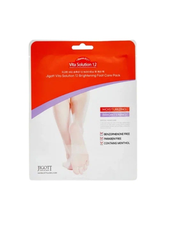 Маска-носки для ухода за кожей ног Jigott Vita Solution 12 Brightening Foot Care Pack (1 пара)