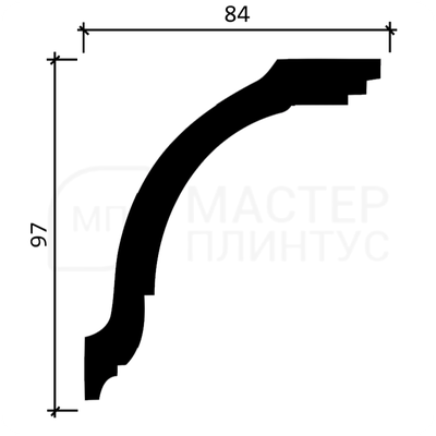Карниз потолочный Decor-Dizayn DD08
