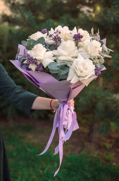 Монобукет с розами Плая Бланка