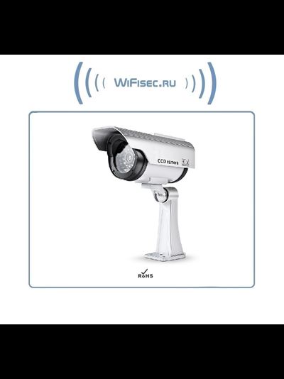 DE/SK2200 Муляж уличной видеокамеры. Отсек для 2  аккумуляторов (тип АА) + солнечная панель