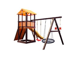 Детский уличный игровой комплекс Perfetto sport Pitigliano 5 + качели Паутина в Воронеже