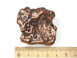 Медь полированная с одной стороны, коллекционный образец, США (45*40*23 мм, вес: 88 г) №25682