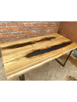 слэб, стол река, карагач, дуб, мебель на заказ, стол из слэба, мебель для ресторана, столешница спил