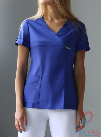 Блуза «Альфа», васильковая