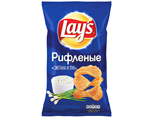 Лейс - Лейс рифленые Сметана и Лук 140г