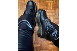 мартинсы черные на платформе 