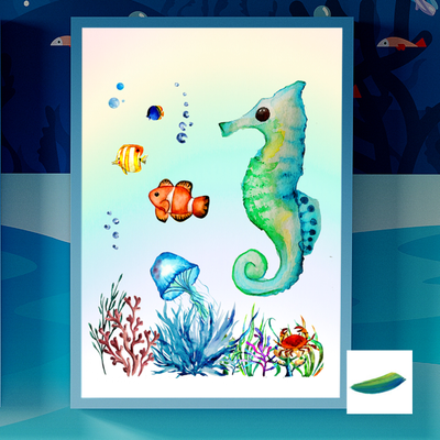 Постеры  «Морская черепашка» и «Морской конёк» из детской коллекции.