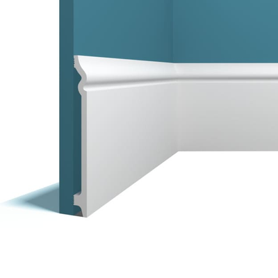 Плинтус напольный Перфект Plus P114, из дюрополимера, влагостойкий, под покраску, 2 метра