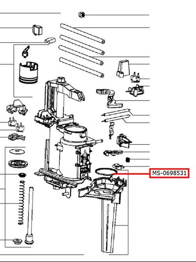 Уплотнитель 51х45 mm заварочного блока кофемашины Krups