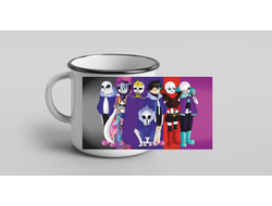 Кружка металлическая эмалированная Андертейл, Undertale №16