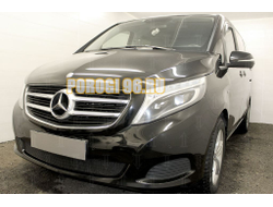 Защита радиатора Mercedes-Benz V-Klass II 2014- black PREMIUM