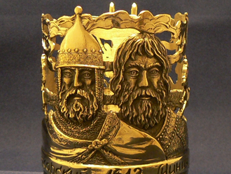 фото подстаканника Минин и Пожарский