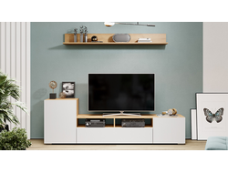 Гостиная Сильвия Тип 2 Дуб Крафт золотой/Белый матовый