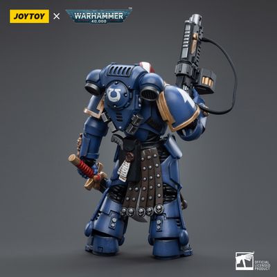 Интерцессор-ветеран Ультрамаринов (Warhammer 40k) - КОЛЛЕКЦИОННАЯ ФИГУРКА 1/18 Ultramarines Intercessor Veteran Sergeant Brother Aeontas (JT4386) - JOYTOY