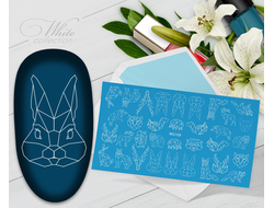 Слайдер с белой геометрией