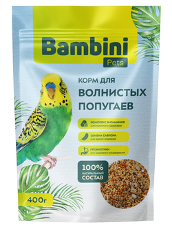 Bambini Pets (Бамбини Петс) корм для волнистых попугаев, 400 г