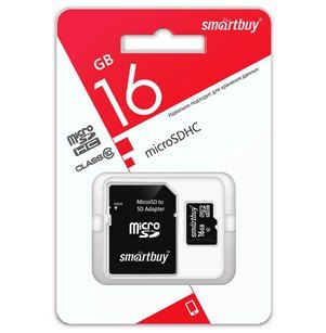 micro SDHC 16GB карта памяти Smartbuy
