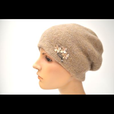 Берет Vizio 1722 ореховый стразы