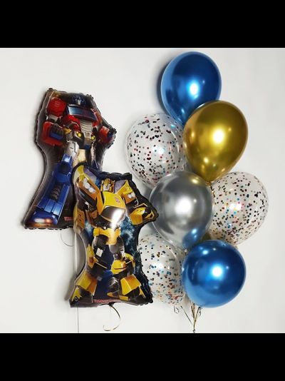 Набор шаров с гелием "Трансформеры"