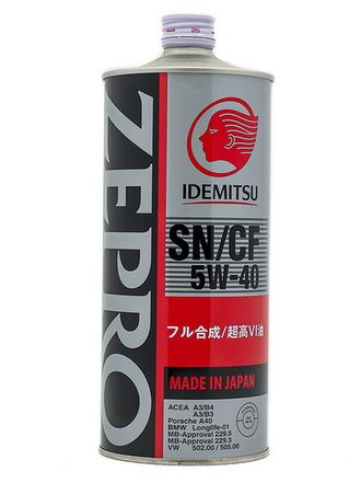 IDEMITSU ZEPRO EURO SPEC 5W40 SN/CF A3/B4 масло моторное синт 1л