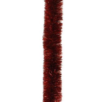 Мишура № 25, Норка на проволоке цветная 50 мм красная