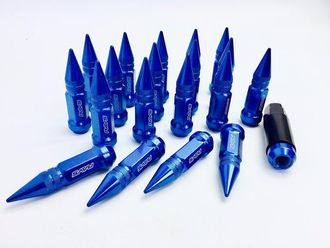 Комплект гаек Rays пули конус 12*1,25 синий HEX 17