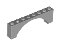 Arch 1 x 8 x 2 Raised, Light Bluish Gray (16577 / 6079722 / 6313653)