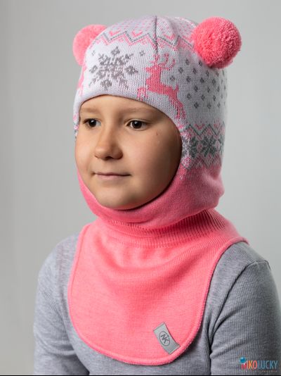 Шапка-шлем &quot;Сказка&quot; 22101-01, цвет розовый р. 50-52