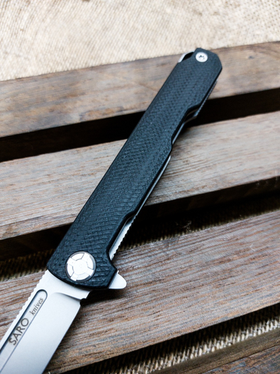 Складной нож Single EVO. Клинок ДОЛ, СТАЛЬ AUS10, рукоять G10, цвет черный