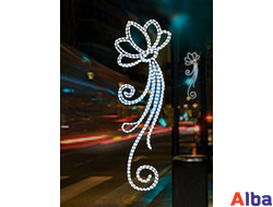 светодиодная консоль на столб цветок