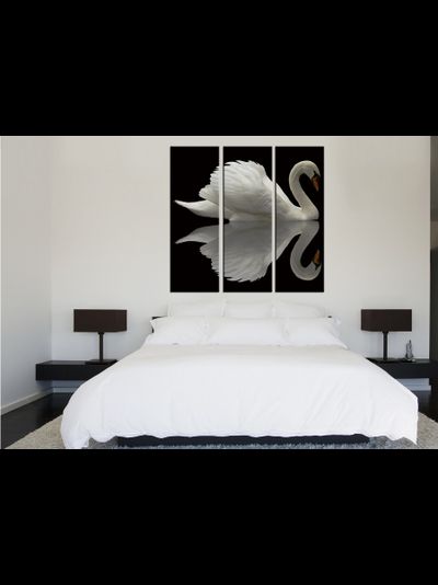 Модульная картина &quot;Одинокий лебедь&quot;