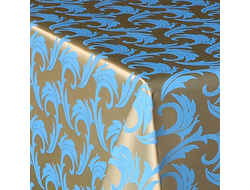 Скатерть Мати "Перья" голубой с золотым купить в Ялте