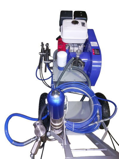 Разметочная машина AktiSpray AvS-14002DR, гидропоршневая, комплект на 2 пистолета (14 л/мин, 250 бар, бензин)