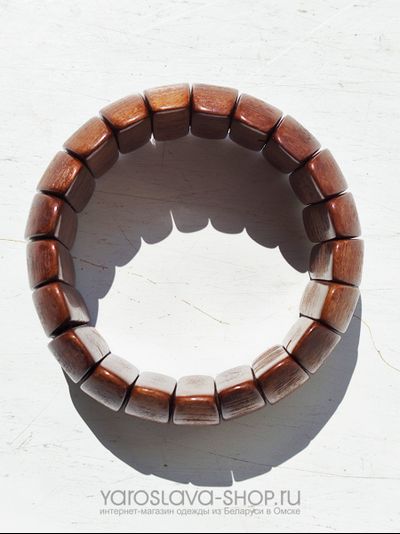 М-133. Браслет деревянный ноготки вишня.