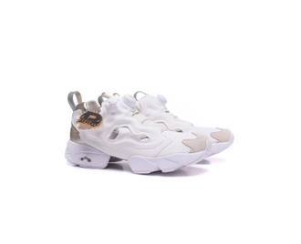 Женские кроссовки Reebok insta pump белые с золотом