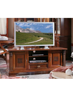 ТУМБА ТВ 2-Х ДВЕРНАЯ+1 ЯЩИК (L152*P51*H65) ART.42364 SAONCELLA ОРЕХ